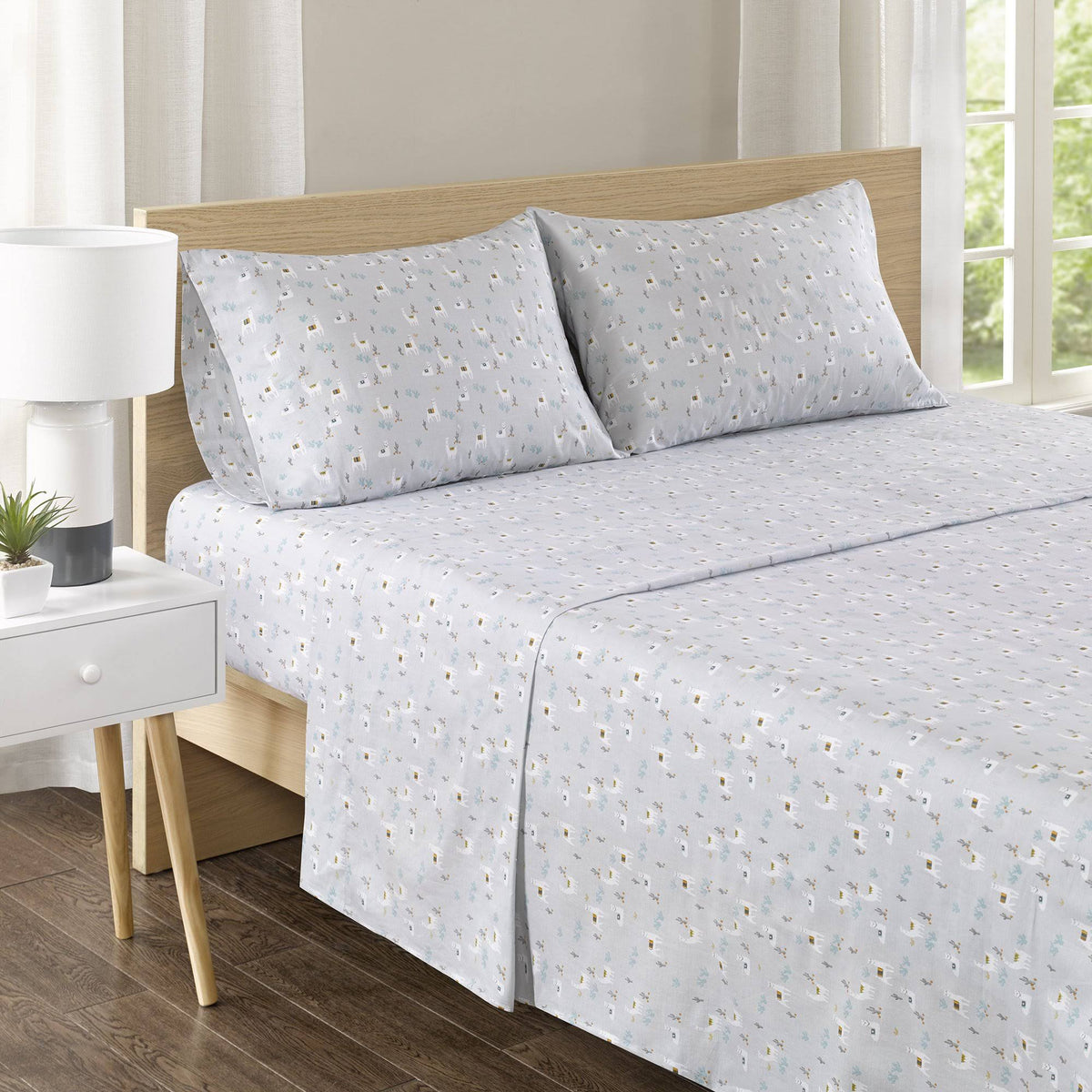 100% Cotton Percale 4 Piece Deep Pocket Sheets Z154005