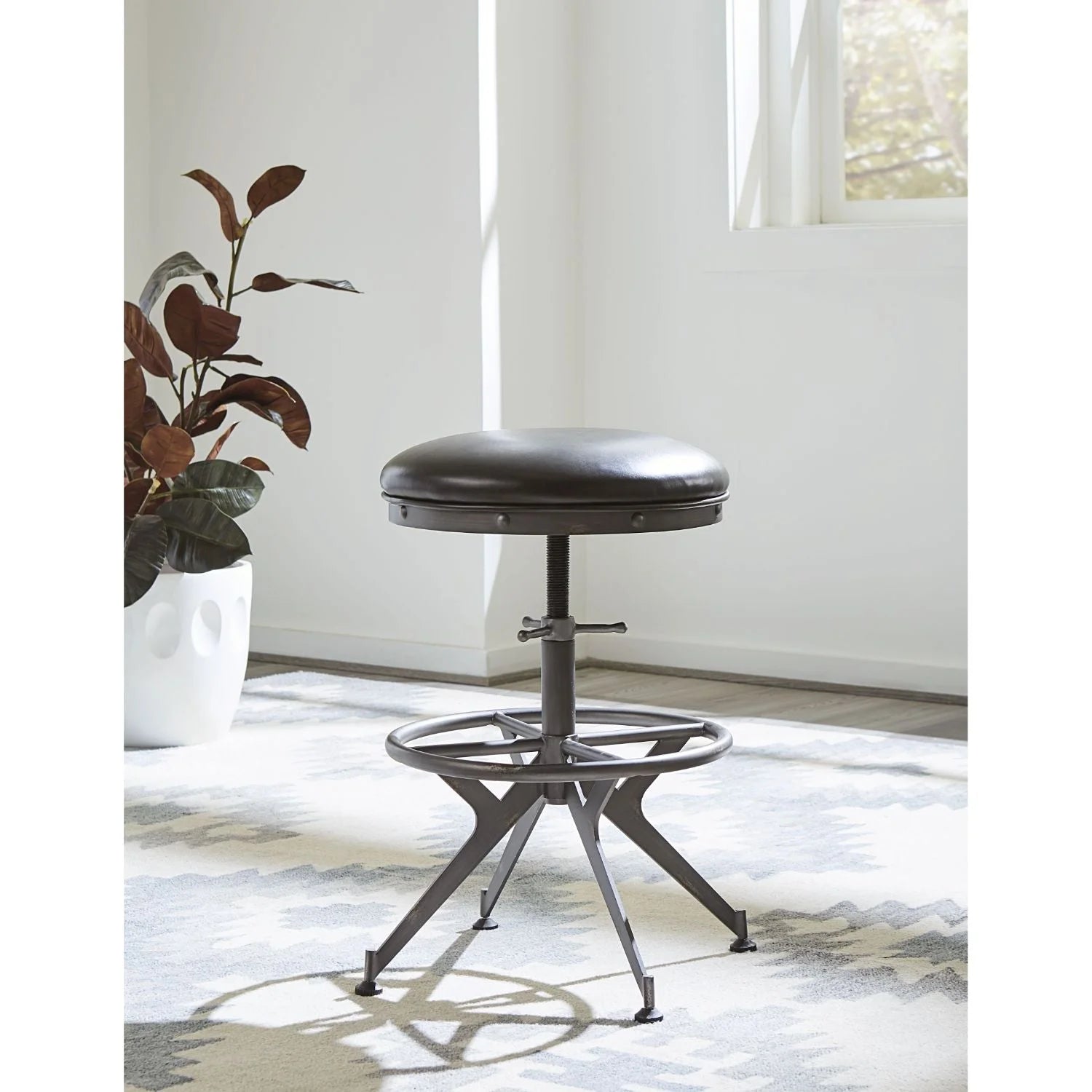 Charcoal Brown Desk Stool D71388