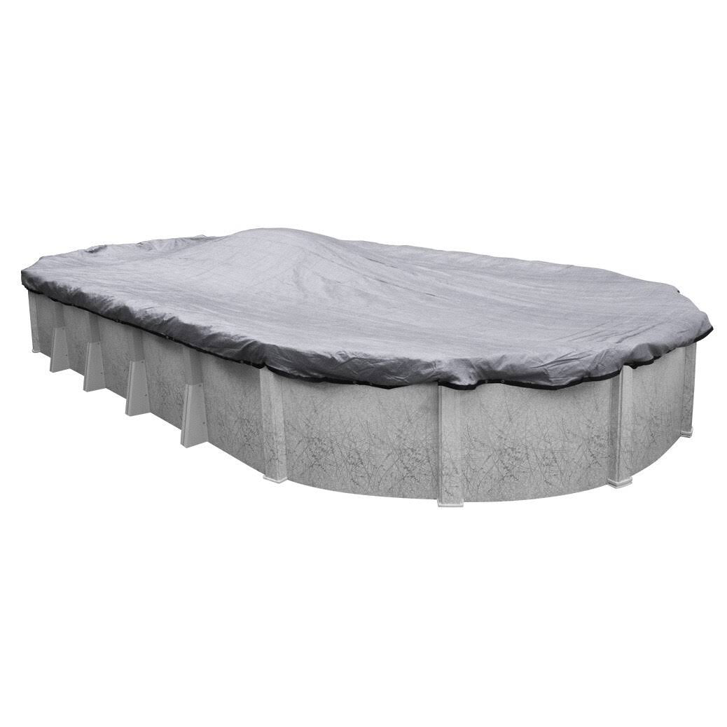 Black Oval Winter Pool Cover I83378