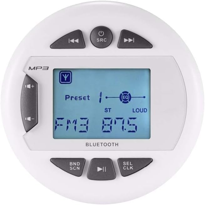 Round Waterproof Marine Radio with Bluetooth X781
