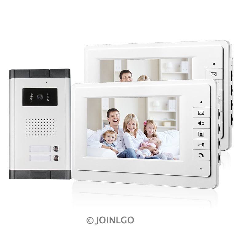 Video Door Phone System with Doorbell Camera and 2 Monitors P10586