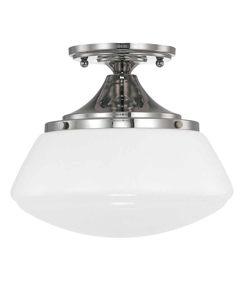 Polished Nickel Semi Flush Mount Light X4396