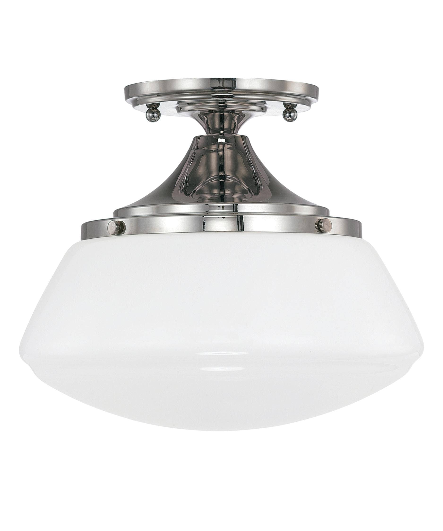 Polished Nickel Semi Flush Mount Light X4396