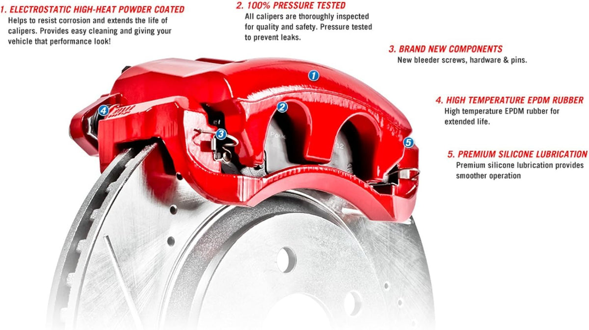 Powder Coated Brake Caliper Set Q264276