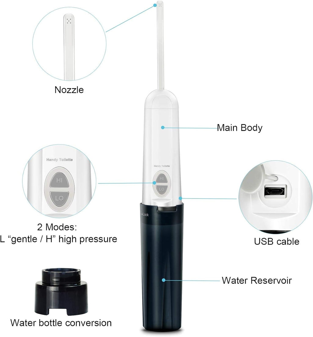 Portable Travel Bidet Electric Mini Atomizer with USB Cable Charging, Pack of 2 G519288