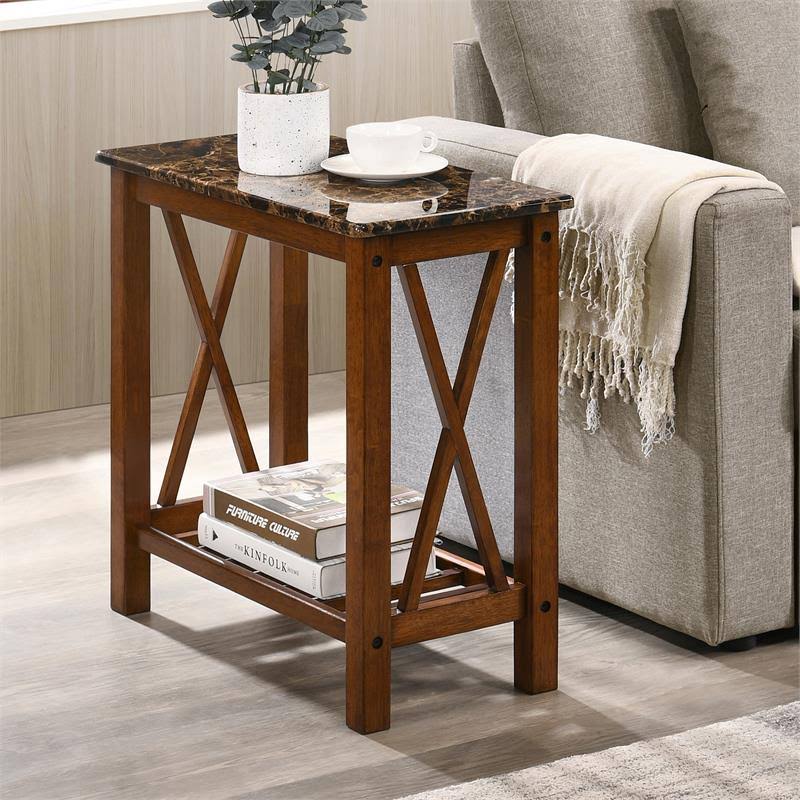 Brown Wood Side Table L6124