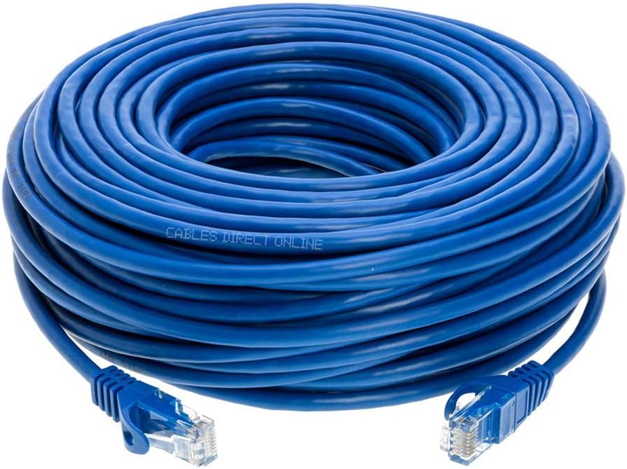Snagless Cat5e Ethernet Patch Cable Blue 3 Feet Pack of 2 G8113