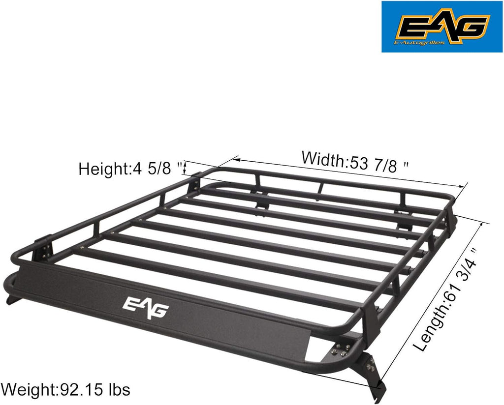 Black Steel Roof Cargo Basket Rack M80395