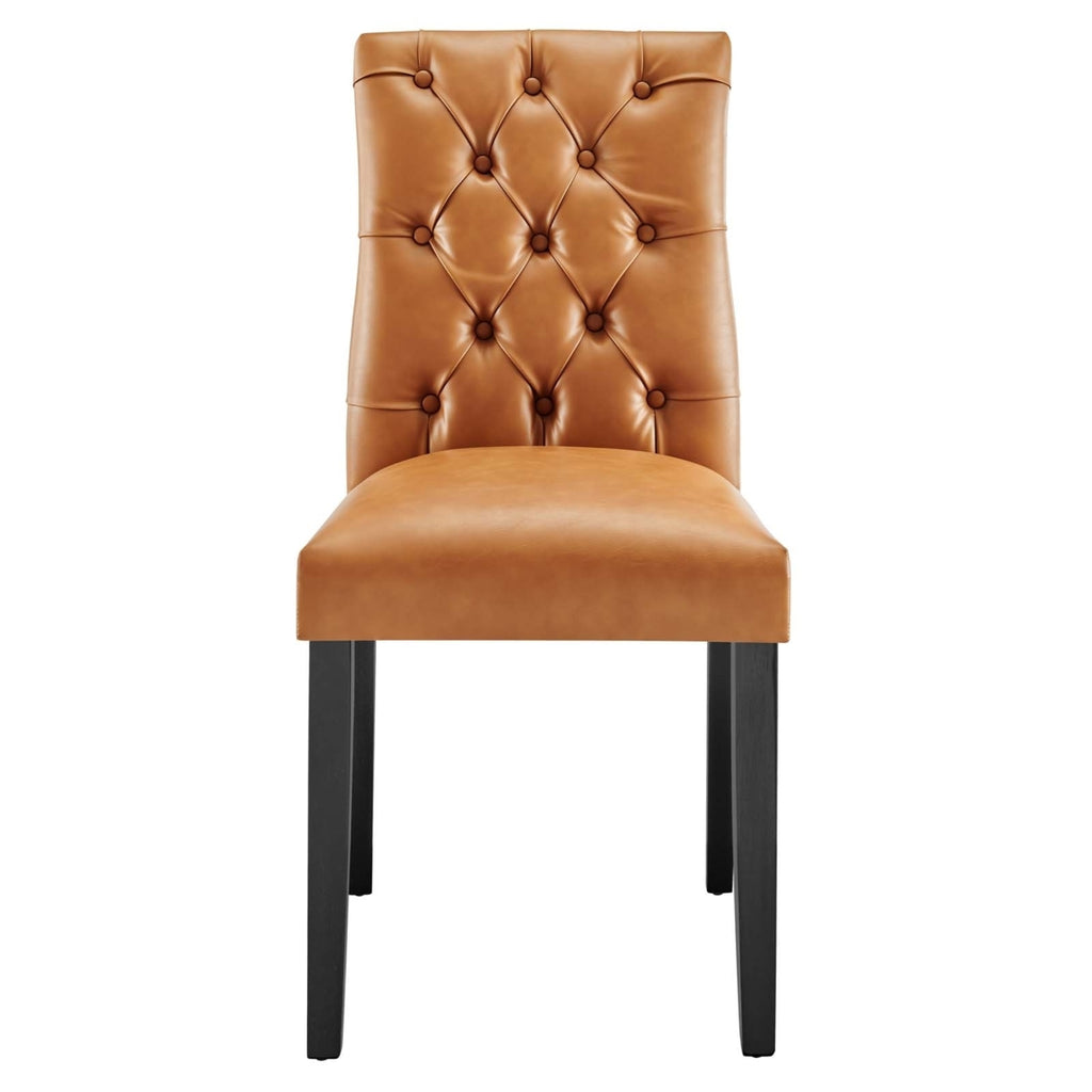 Tan Vegan Leather Dining Chair K312