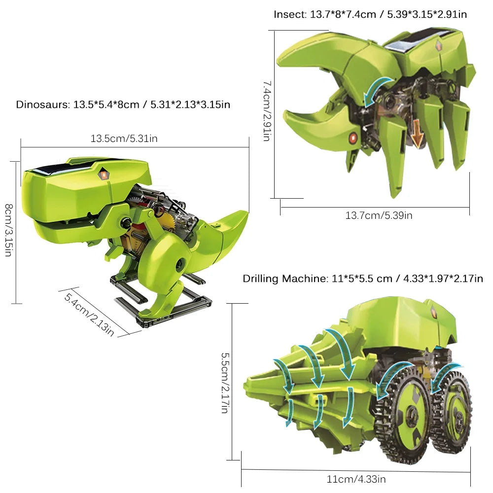 3 in 1 Solar Robot DIY STEM Science Experiment Assembly Model W376750