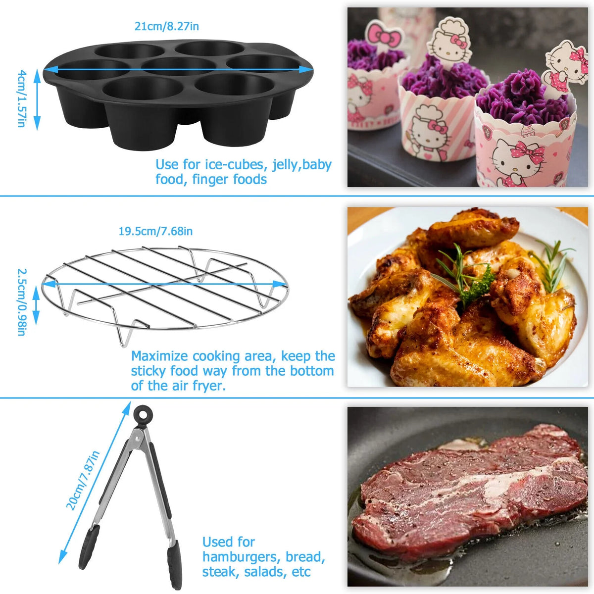 8/14 Pieces Air Fryer Accessory Kit O621075