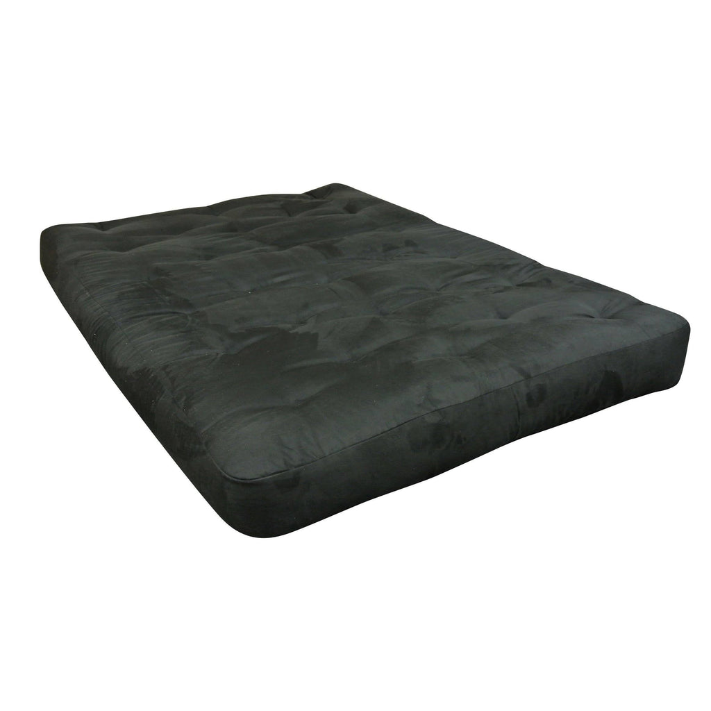 Black Microfiber Full Futon Mattress C8411