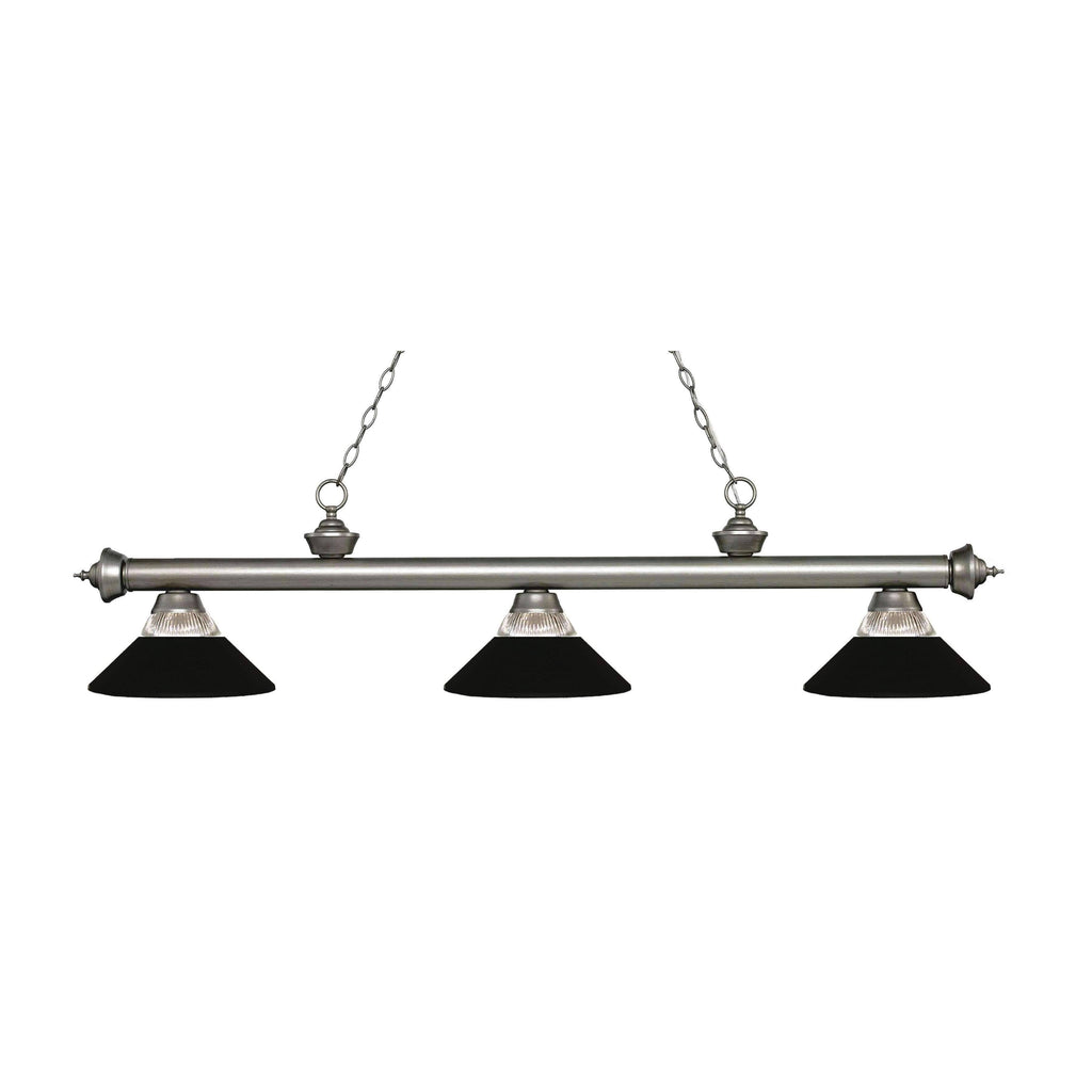 Antique Silver 3 Light Billiard Light A5512