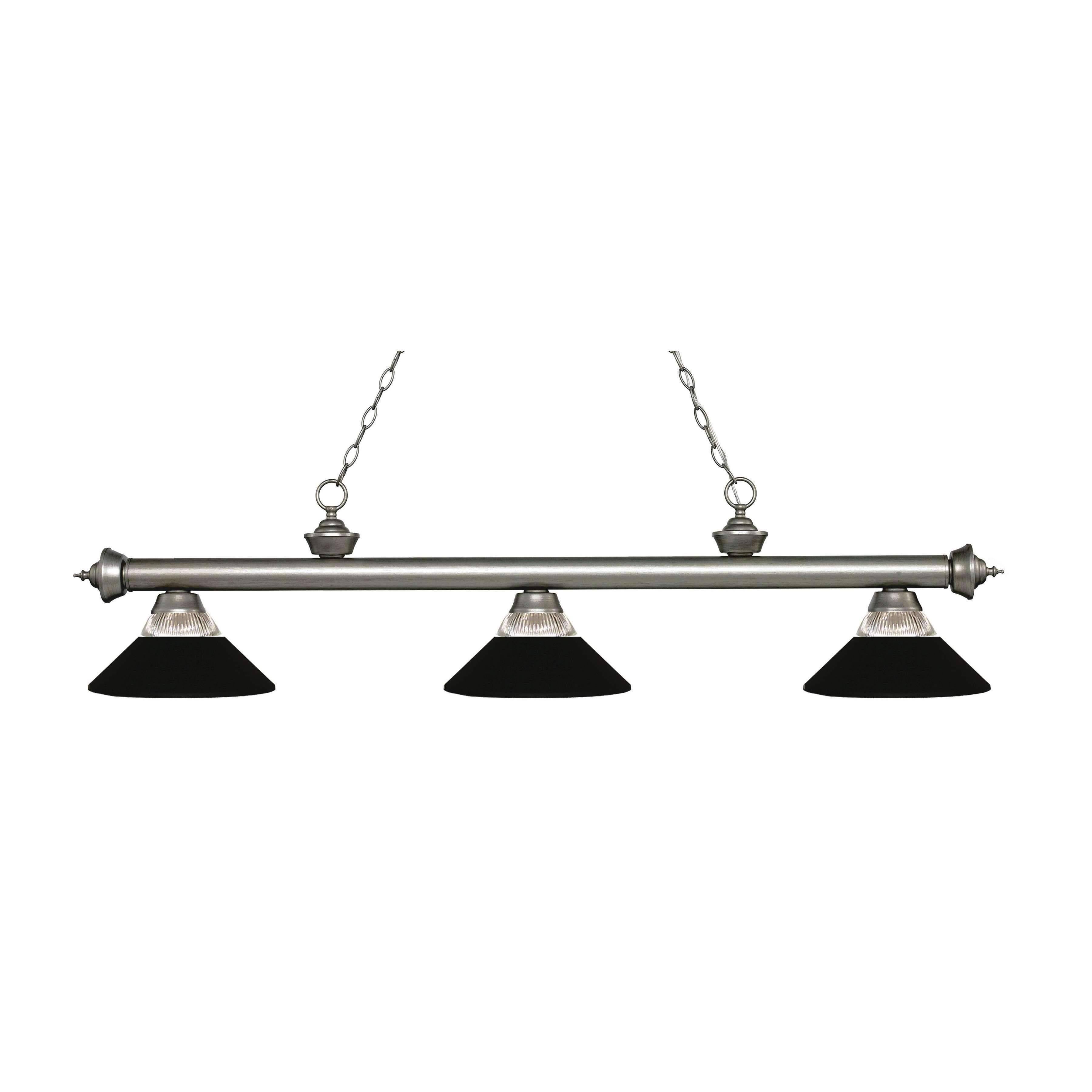 Antique Silver 3 Light Billiard Light A5512