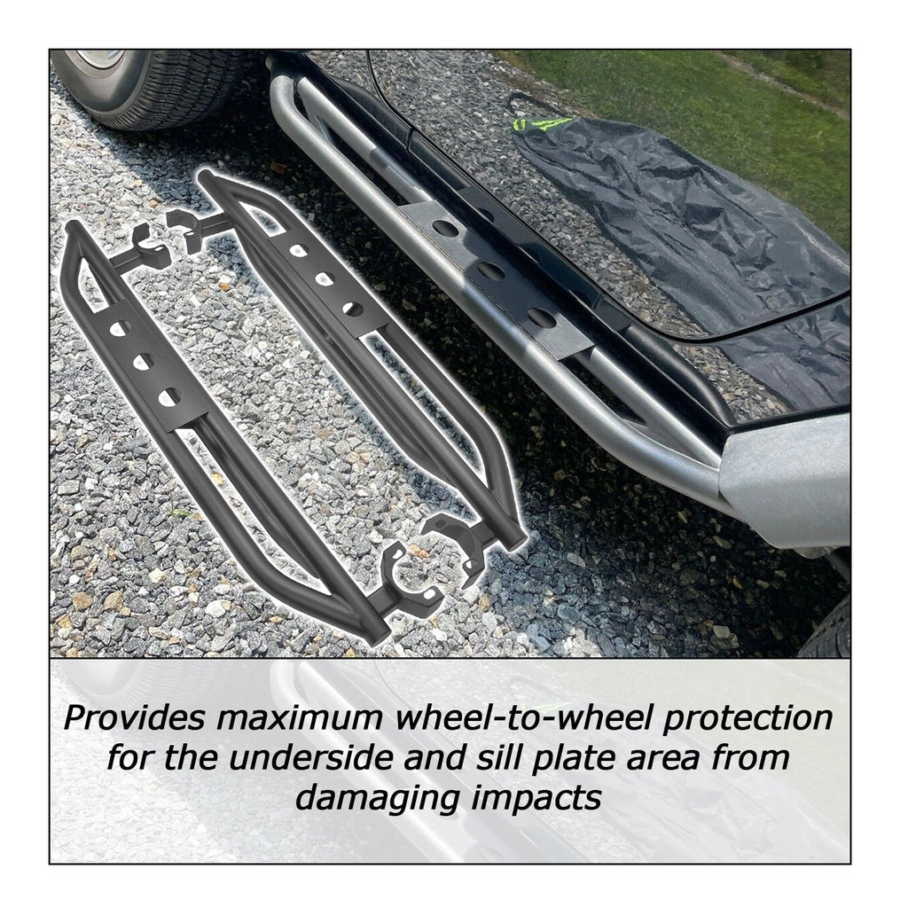 Side Step Nerf Bar Running Board Rock Slider Rail 2-Door Armor Guard U53612