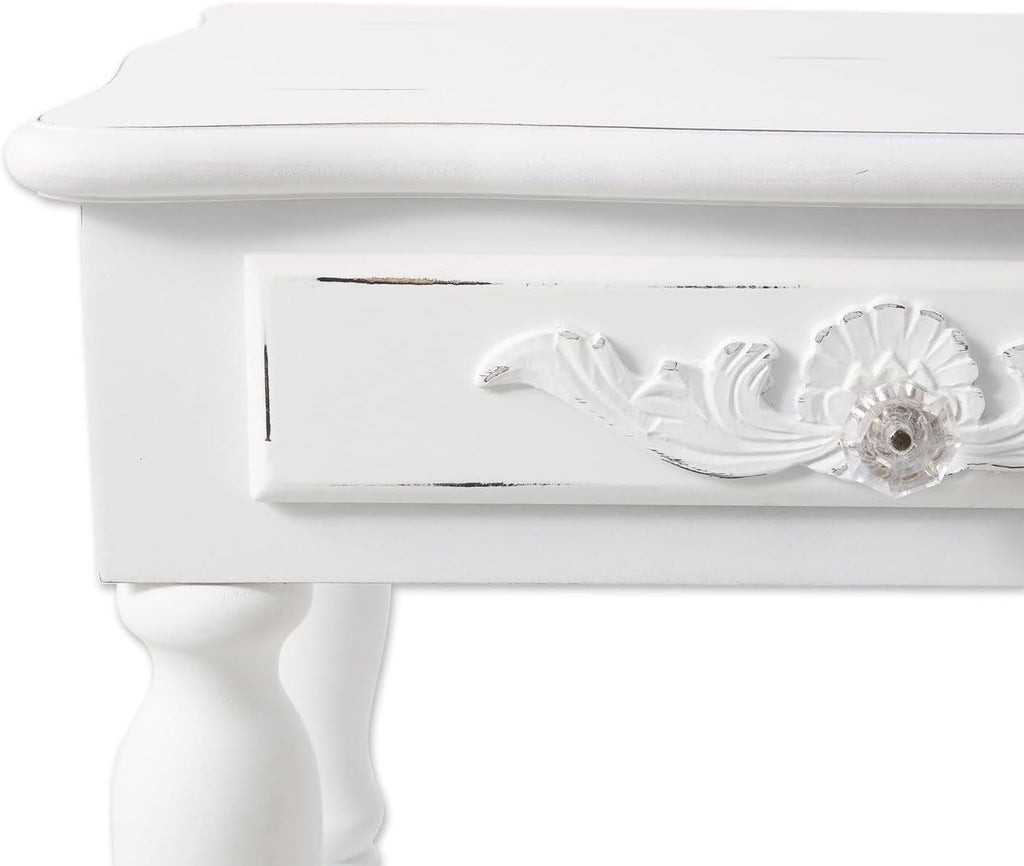 Set of 2 Carved Wood Nightstands D351673