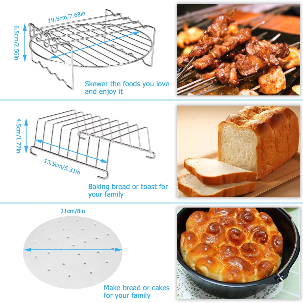 8/14 Pieces Air Fryer Accessory Kit O621075