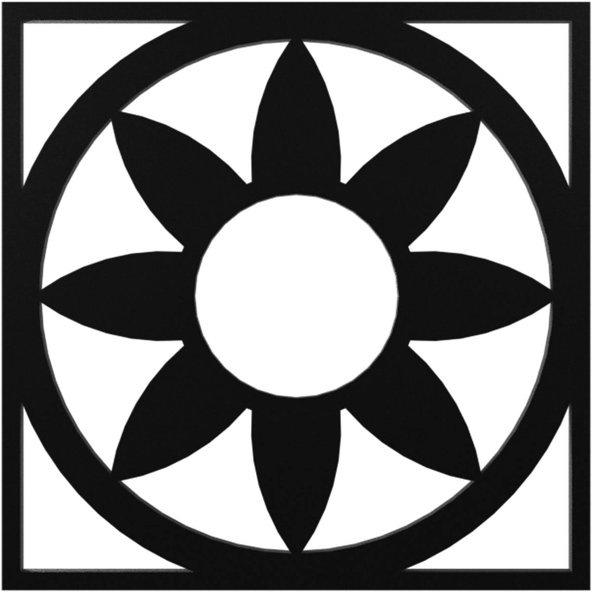 Black PVC Pierced Ceiling Medallion D793