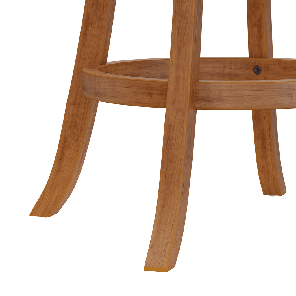 Brown Swivel Bar Stool W7138