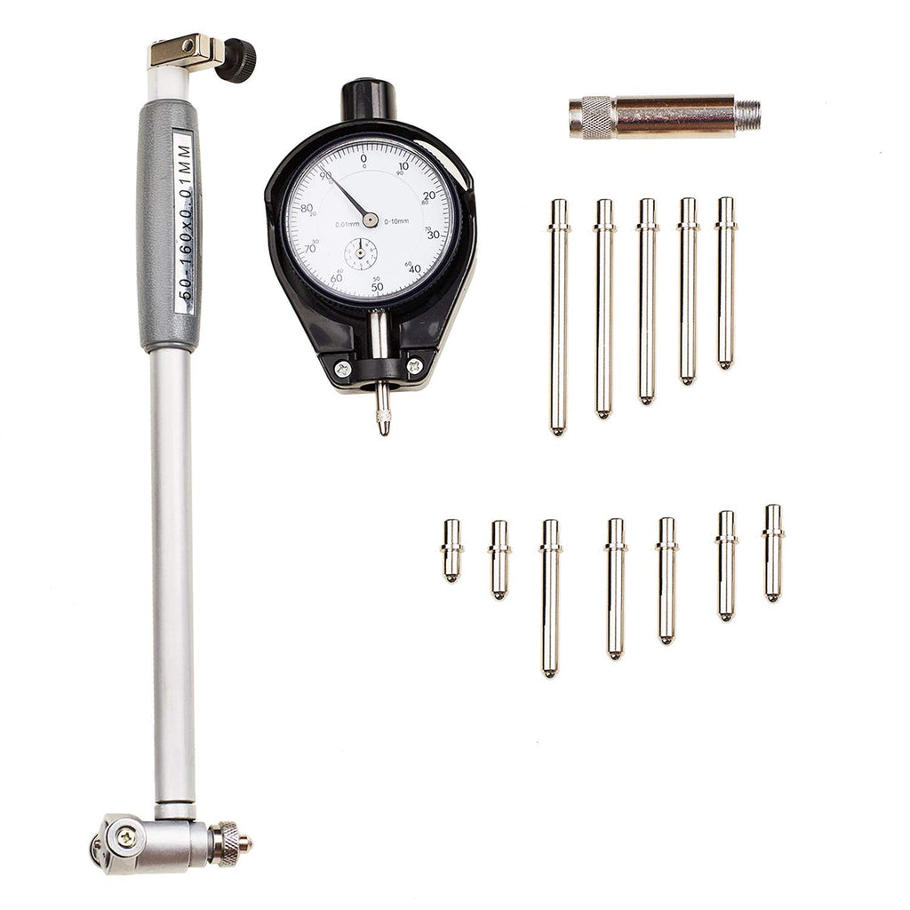 Dial Bore Gauge Set 50-160MM Indicator 0.01MM Pack of 2 F85666