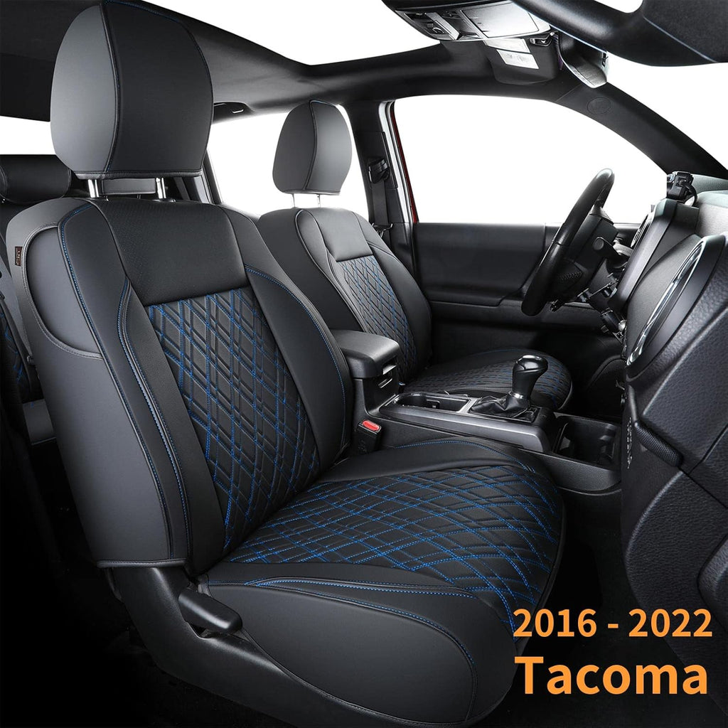 Black Water Proof Faux Leather Rear Seat Covers K757791