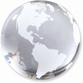 Solid Opti-Crystal Globe Paperweight V87146