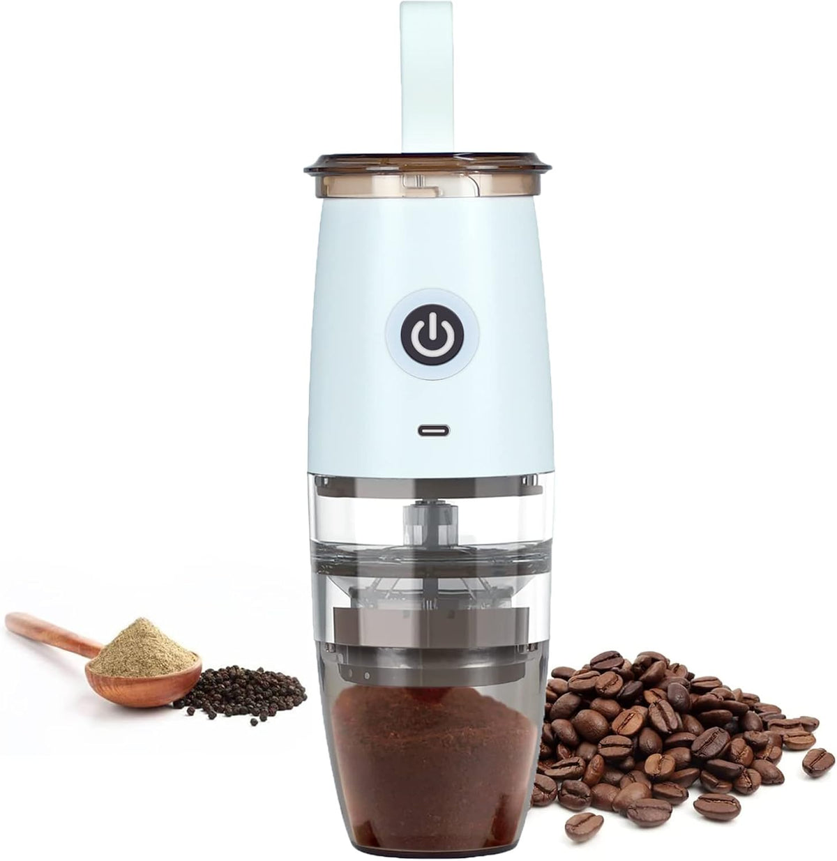 White Electric/Manual 2-in-1 Burr Coffee Grinder, Pack of 2 W42416