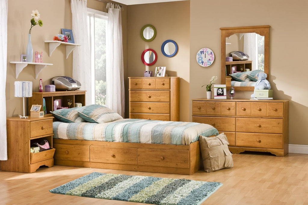 Country Pine Bookcase Headboard G90243