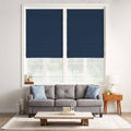 Blue Cordless Roman Shade F4839
