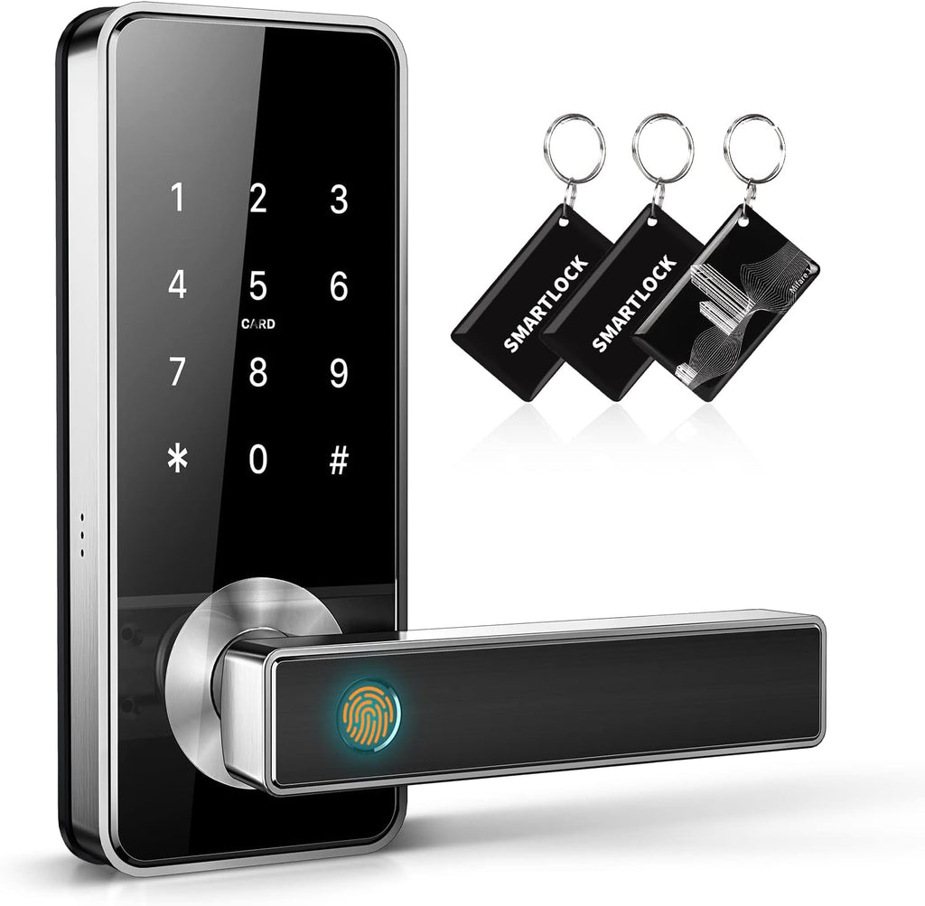 Black Fingerprint Digital Door Lock with Handle G591