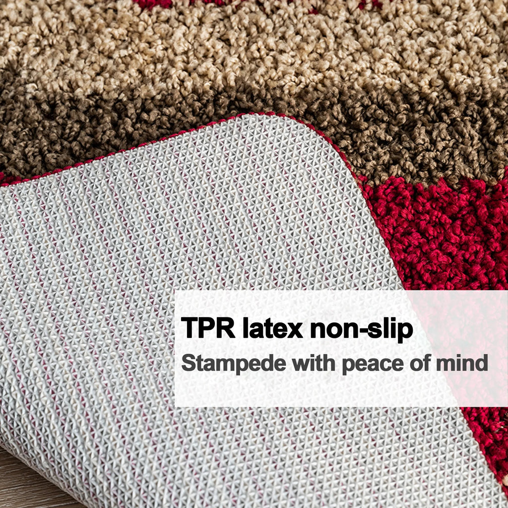 Purple Elite Flower Non Slip Door Mat J443