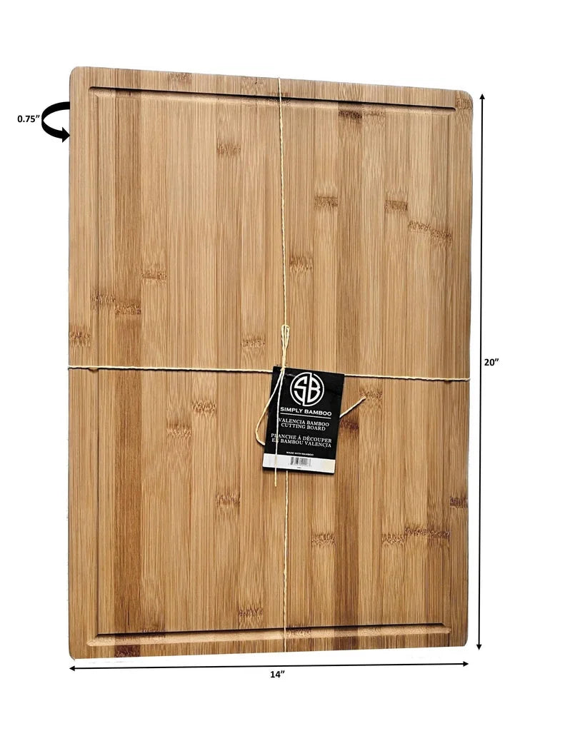 Organic Bamboo Cutting Board with Juice Groove M88931