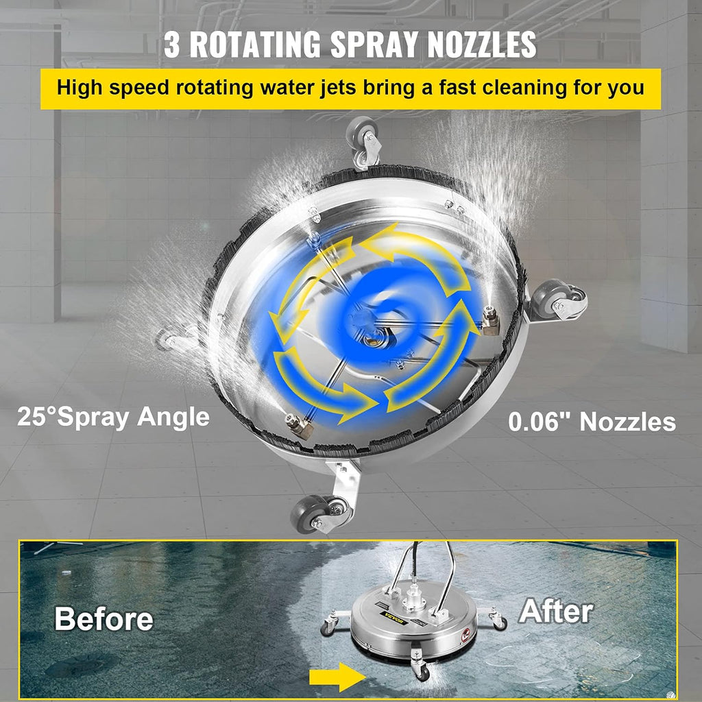 24" Stainless Steel Surface Cleaner with 3 Nozzles B735862