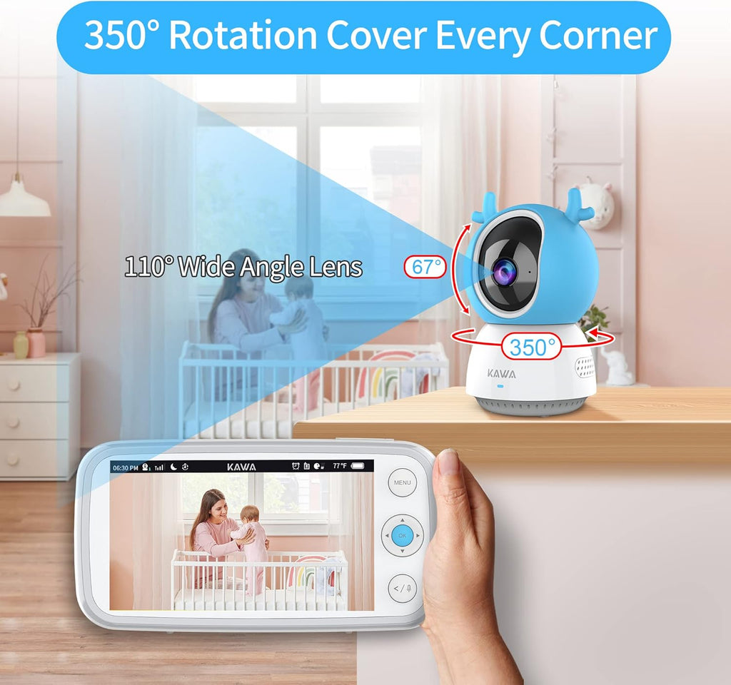 5 720P HD Video Baby Monitor with Night Vision and 2-Way Audio Q560