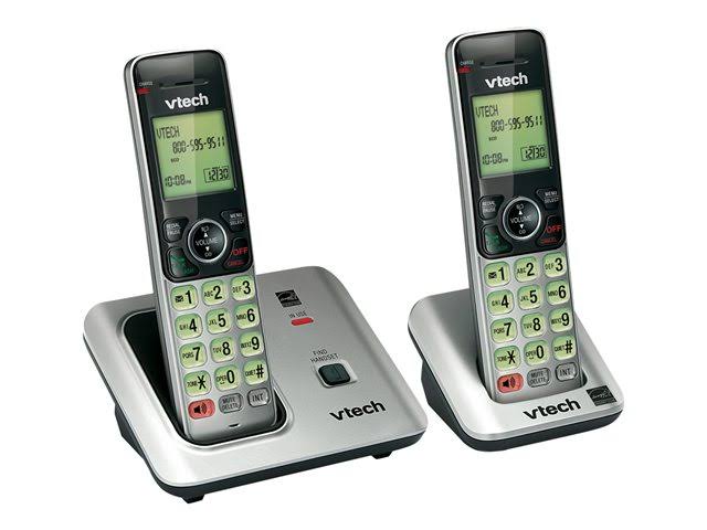 Silver Cordless Phone with 2 Handset K5657