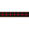 Black and Red Plaid Polyester Webbing, 50 Yards Q749