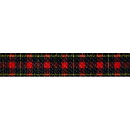Black and Red Plaid Polyester Webbing, 50 Yards Q749