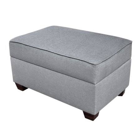 Gray Fabric Storage Ottoman D353