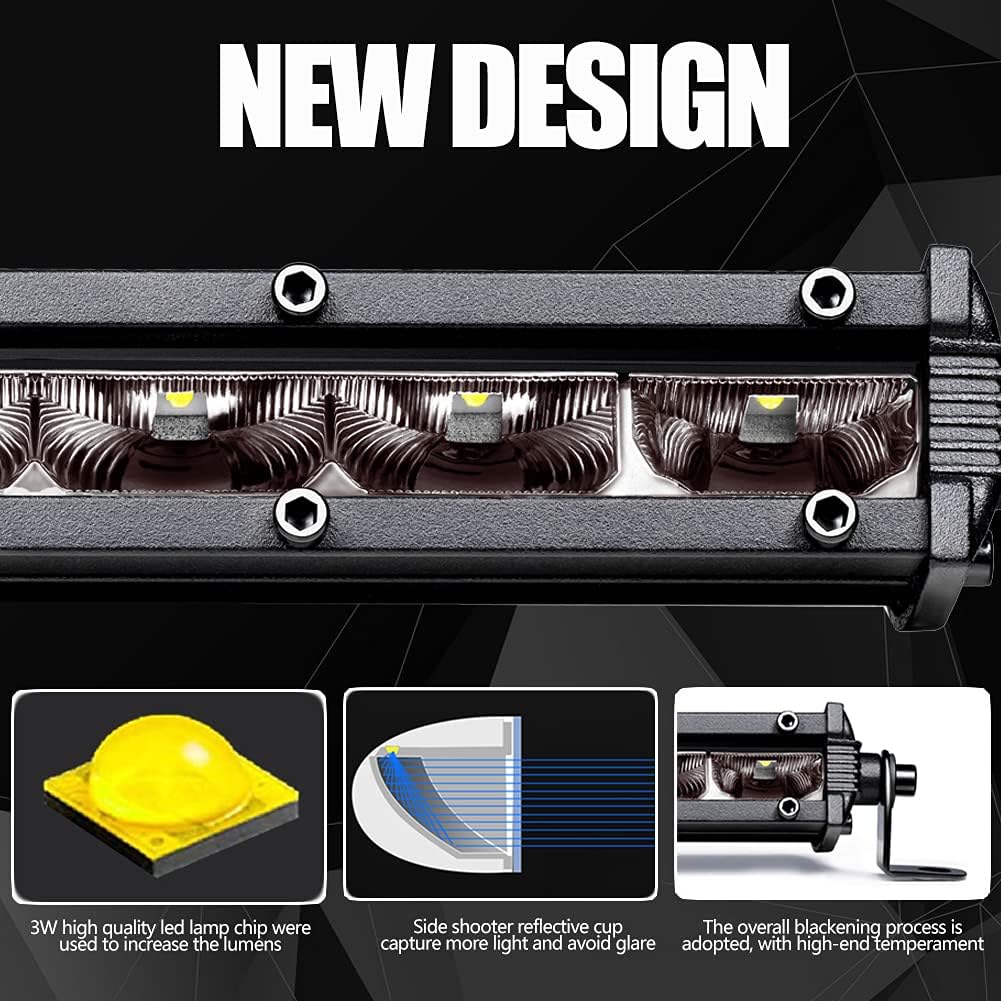Slim 7 Inch 30W Single Row Ultra Thin LED Light Bar J8848