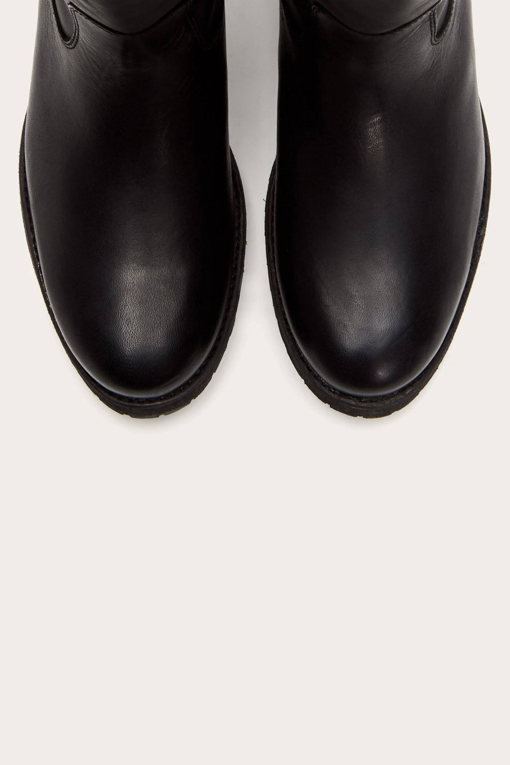 Black Button Lug Tall Boots K4533