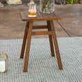 Dark Brown Acacia Wood Outdoor Side Table G482441