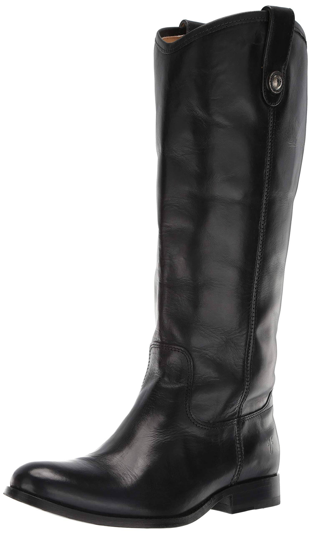 Black Button Lug Tall Boots K4533