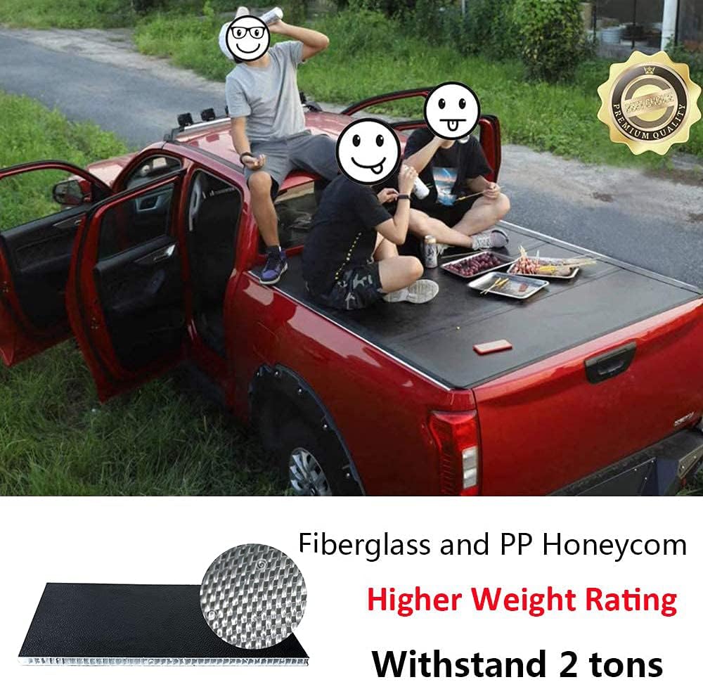 Fiberglass Hard Folding Waterproof Tonneau Cover for Ram 1500 2500 3500 5' 7" Bed L657