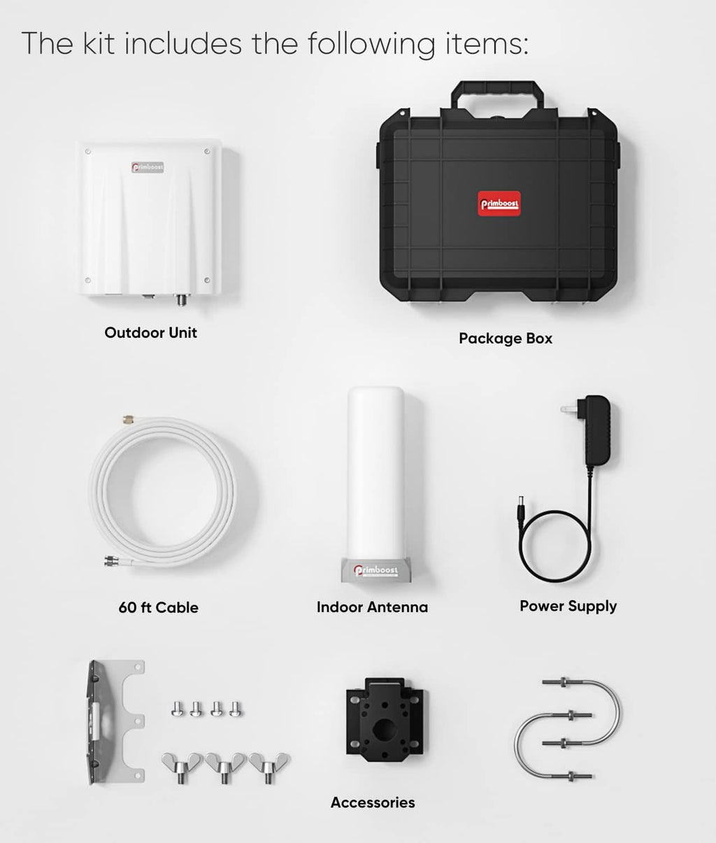 Cell Phone Signal Booster for Home and Office, 4G LTE & 5G up to 5,000 sq ft, FCC Approved X9186