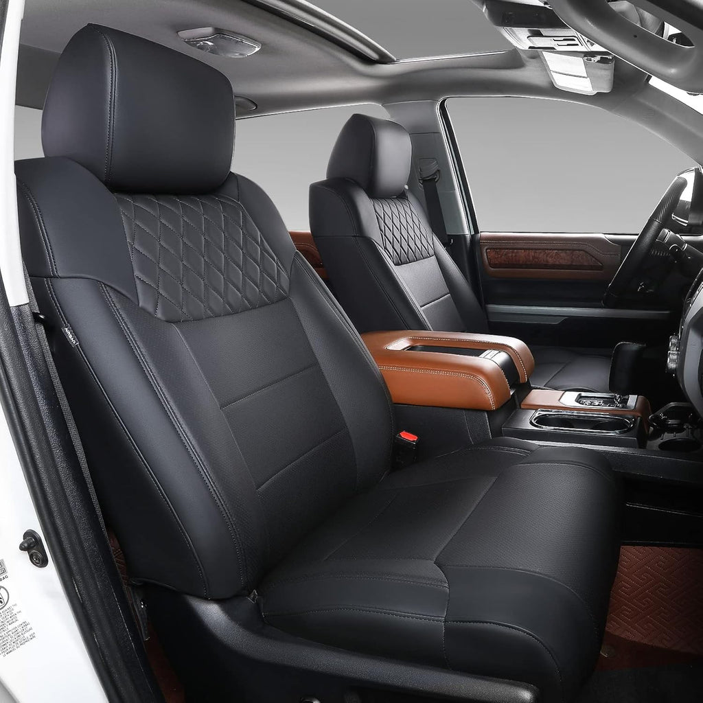Black Seat Covers for Toyota Tundra Extended and Double Cab K3881