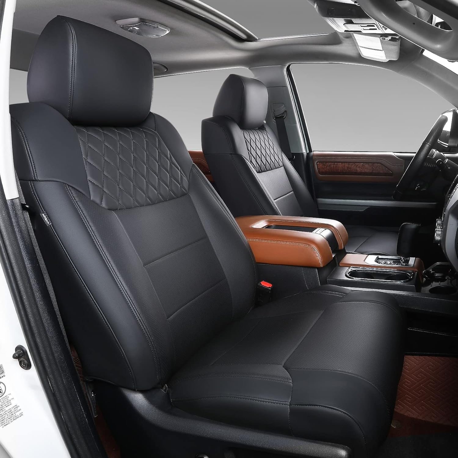 Black Seat Covers for Toyota Tundra Extended and Double Cab K3881