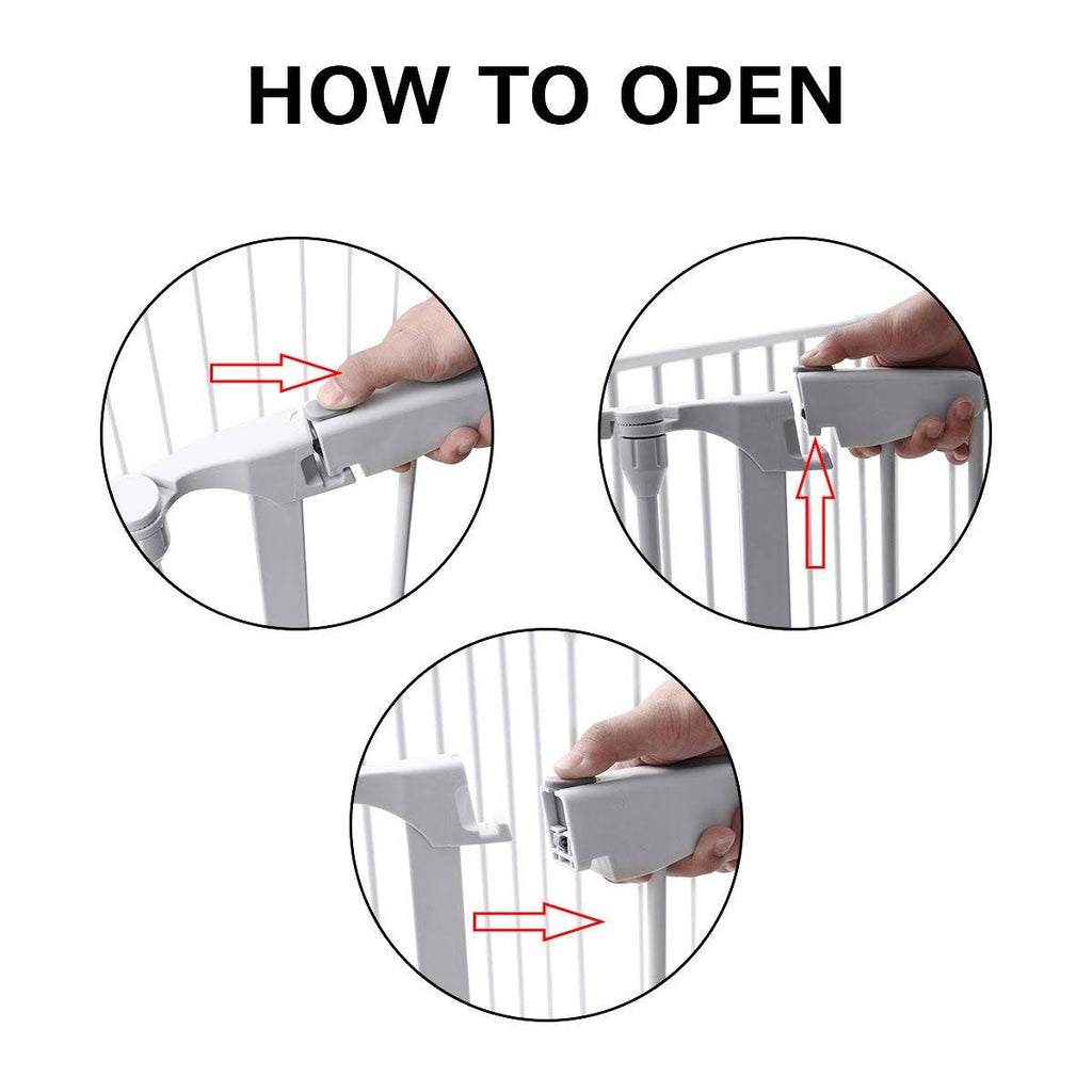 White 6 Panel Metal Playpen Barrier T21835