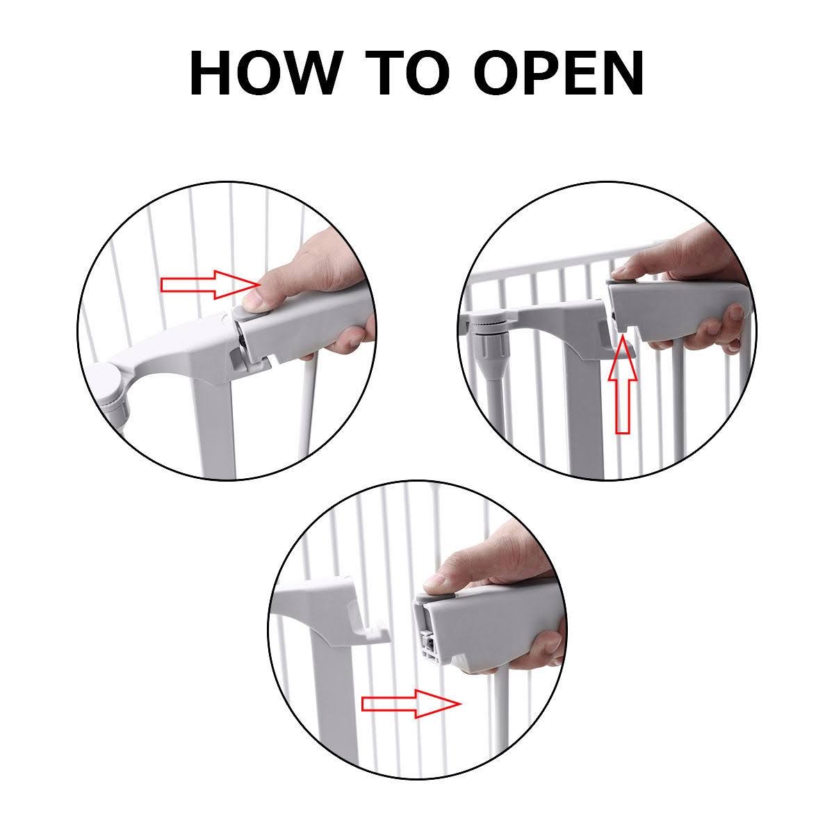 White 6 Panel Metal Playpen Barrier T21835