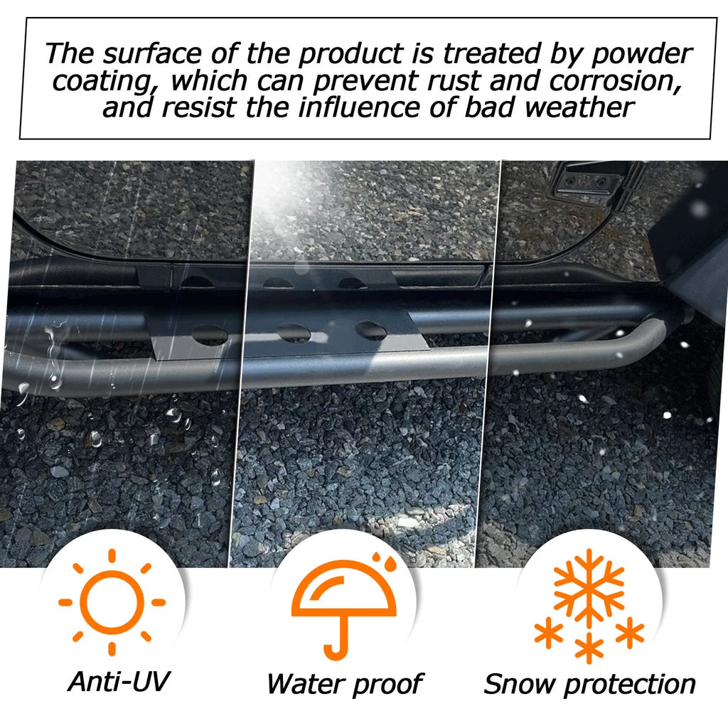 Side Step Nerf Bar Running Board Rock Slider Rail 2-Door Armor Guard U53612