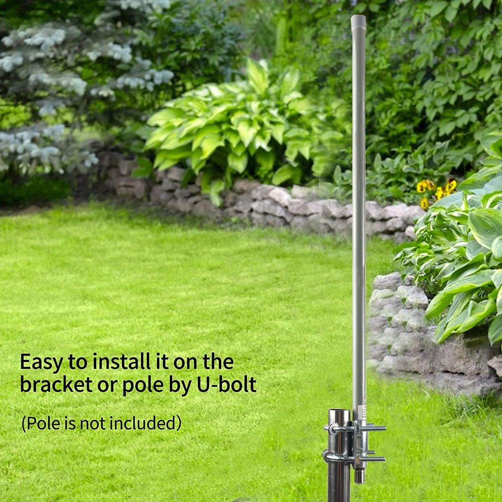 8dBi 915MHz LoRa Antenna Kit with 16 ft RG58 RP-SMA Lightning Arrester U721
